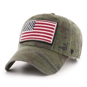 Operation Hat Trick OHT MOVEMENT Camo Flag '47 Clean Up Adjustable Baseball Hat